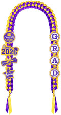 Graduation Leis 2026 Graduation Money Leis Handmade Double Braided Ribbon Purple