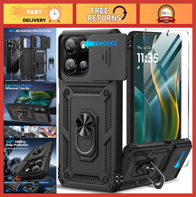 Moto G 2026/2025 Case w/ Screen Protector, Camera Cover & Ring Stand