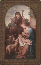 Christmas Nativity Holy Family with Baby Jesus,Mary,Joseph,and Lamb,Christmas Gr