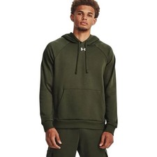 Under Armour Mens Green Fleece Pullover Hoodi...
