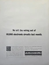 Fairchild Semiconductor Mountain View CA Silicon Microchip Vintage Print Ad 1963