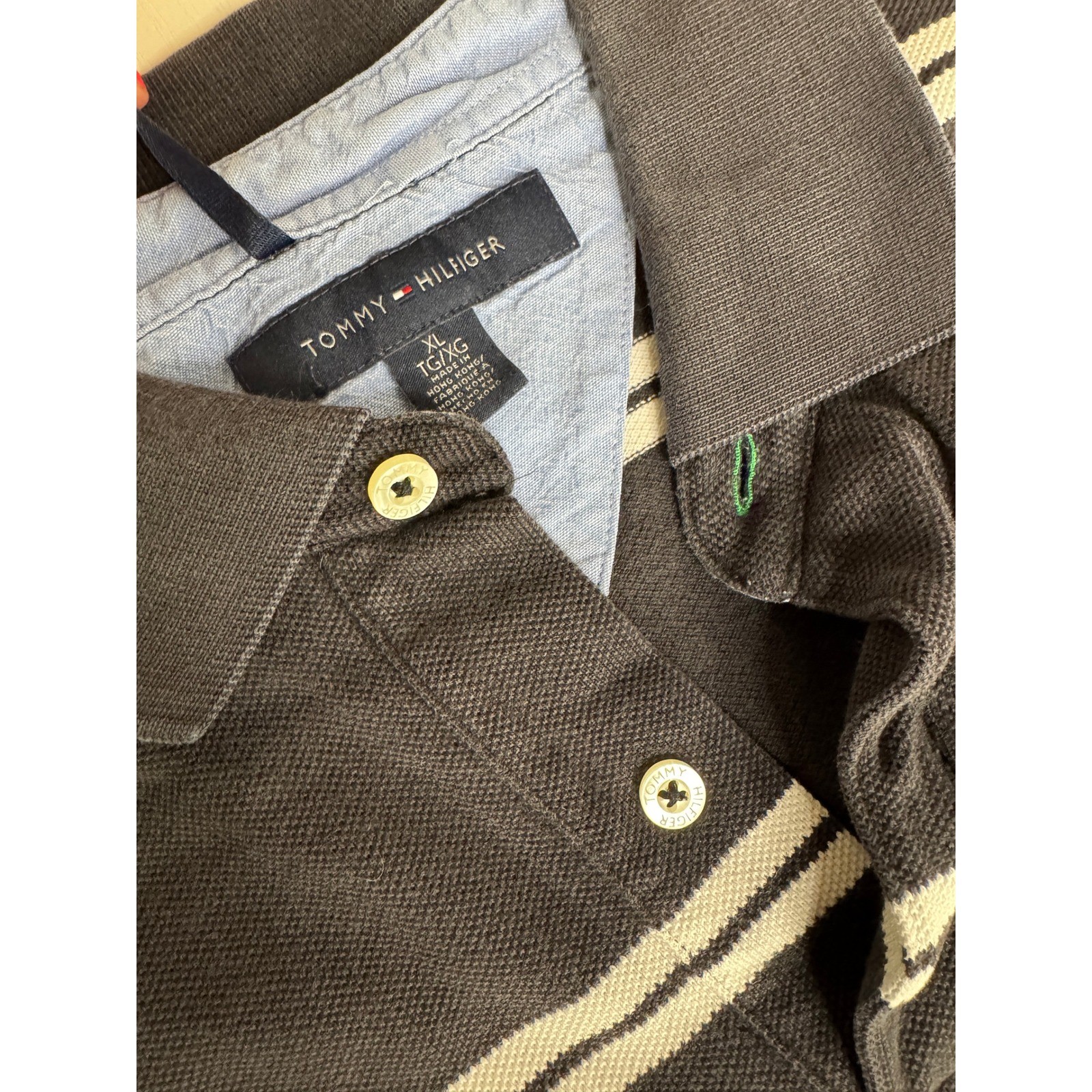 Tommy Hilfiger Ohio State Striped Polo Shirt Mens XL Embroidered Collegiate thumbnail 3