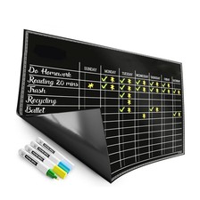 Magnetic Daily Reward Chore Chart Dry Erase for Kids Adults Refrigerator 17x12