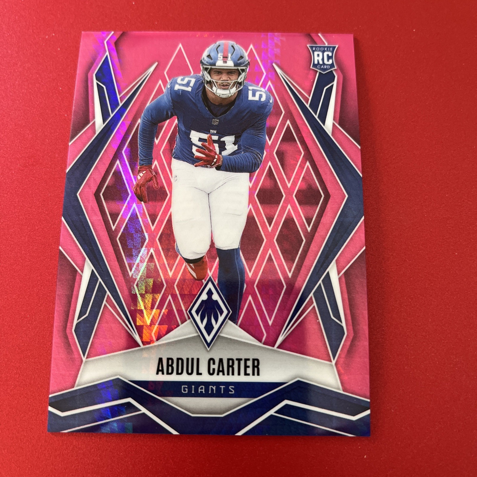 2025 Panini Phoenix #177 Abdul Carter Pink Hyper Prizm #/299