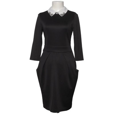 Qed London, Kleid, Größe: 38, Schwarz, Elasthan/Polyester, Einfarbig, Damen #Nqh