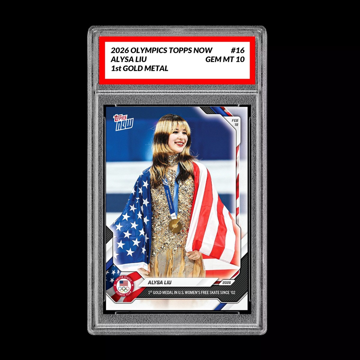 Graded 10 Alysa Liu Gold Women's Skating 2026 Olympics Topps NOW