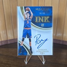 15-16 Panini Immaculate Ink Kristaps Porzingis Knicks RC Auto #IK-KPO /99 RARE!!