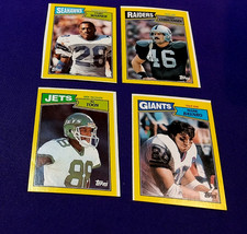 4 1987 TOPPS BOX BOTTOM  SUPER NICE NO CREASES NICE SURFACE mark bavaro toon