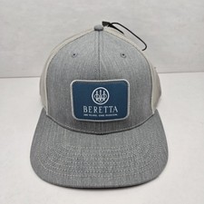 New Beretta Patrol Trucker Hat Gray Blue Logo Patch Snapback BC030T1675070N OSFA