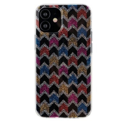 Glitter Fashion Hard TPU Case Cover for iPhone 11 6.1'' COLORFUL ZIG-ZAG