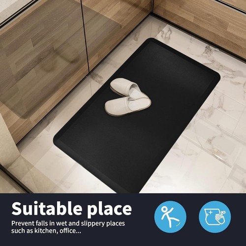 Art3d Anti-Fatigue Kitchen Mat 71x44cm Non-Slip Comfort Floor Mat Black - Picture 3 of 9