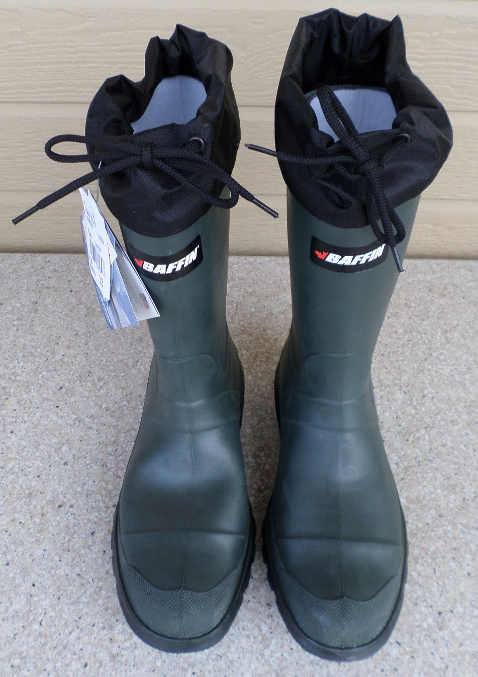 Black Insulated Plain Toe Rubber Boots 