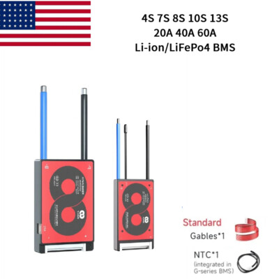Daly BMS 4S-13S 12V-48V 20A-60A Li-ion LiFePo4 Battery Common Port Balance Parts