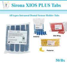 Sirona XIOS PLUS All Sensors Intraoral Dental Sensor Holder Tabs Red, Blue 50/Bx