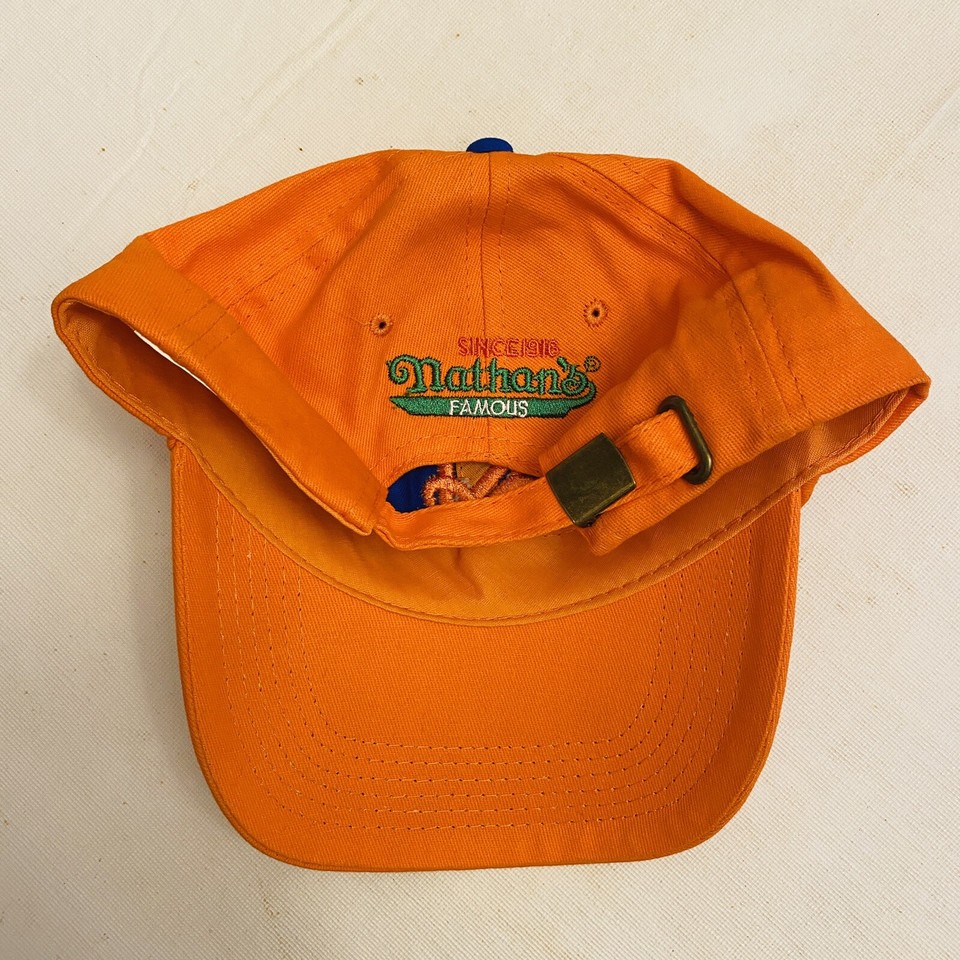 New York Mets Baseball Hat Nathan's Famous Hotdog Embroidered