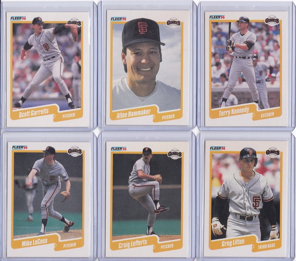 San Francisco Giants 1990 Fleer Baseball Team Set 26 Cards - Image 4 of 4
