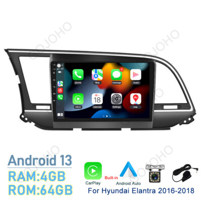 64GB Car Stereo Radio For 2016-2018 Hyundai Elantra Android 13 Apple Carplay GPS