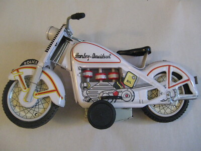 Harley Davidson Tin Toy 1950's replica, displayed only | eBay