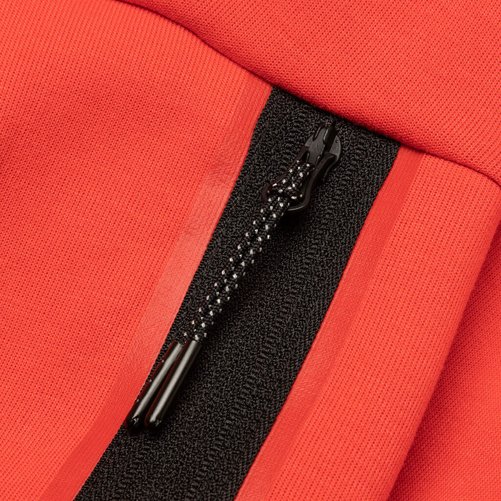 lobster red tech fleece