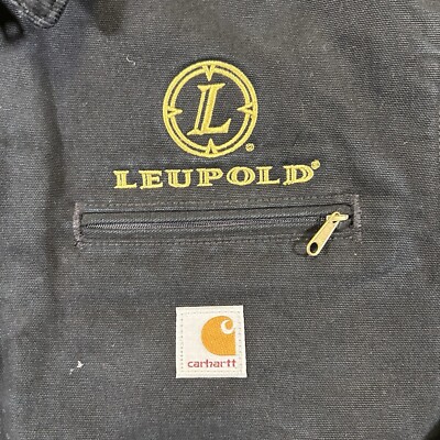 VTG Carhartt Detroit Jacket J001 BLK Black Full Zip Blanket Lined