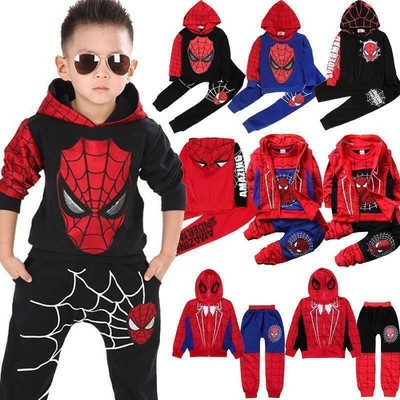 Spiderman Sportanzug Kinder Mädchen Jungen Hoodie Hosen Set/Schlafanzug