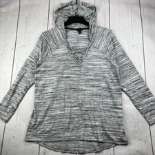Torrid 0 Pullover Hoodie Sweater Long Sleeve Heathered Gray Women