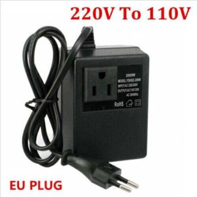 AC 220V auf 110V 200W Spannungswandler Transformator Wandler Converter EU BE