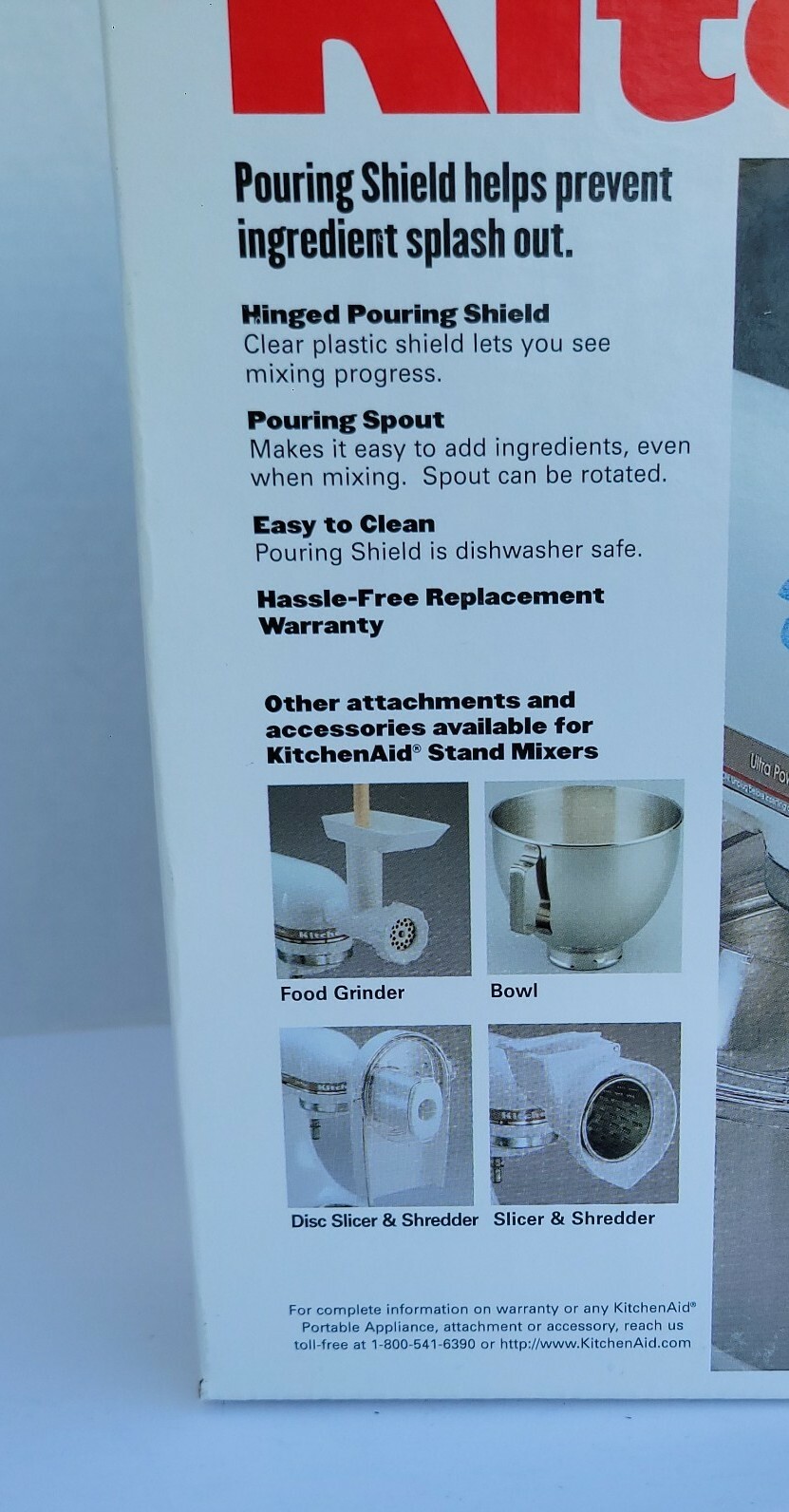 KitchenAid Hinged POURING SHIELD KPS2CL Stand Mixer Accessory 2 Piece