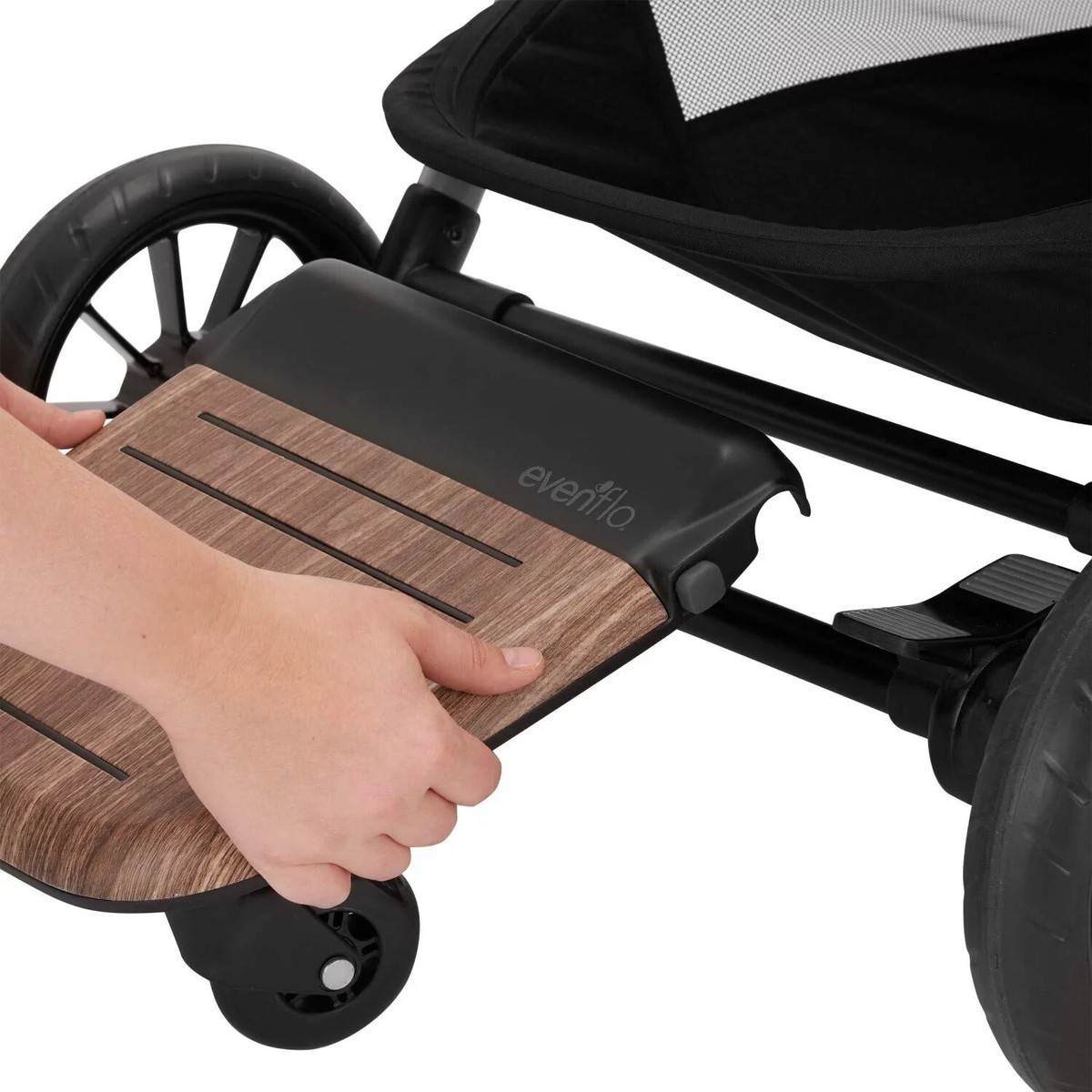 Stroller Rider Board Convenient Riding Options Non Skid Tan