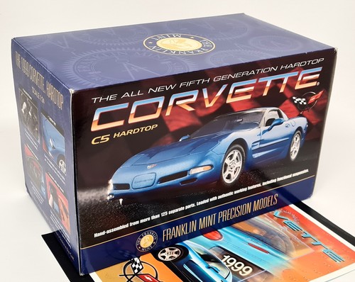 Franklin Mint 1/24 Chevrolet Corvette 2003 C5 50th Anniversary Blue Model Car - Foto 3 di 12