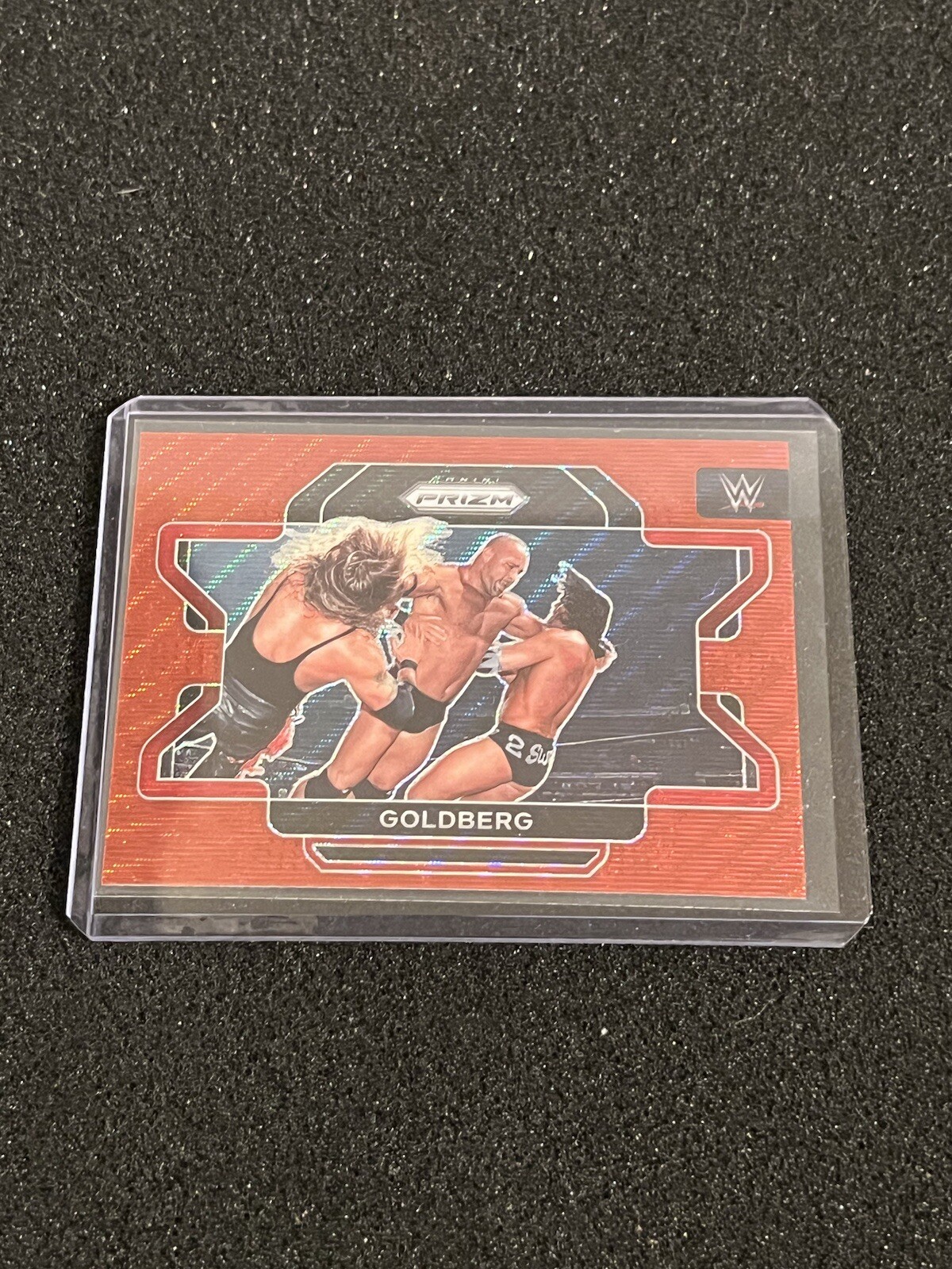 Goldberg 2022 Panini Prizm WWE Ruby Wave Prizm #33 HOF