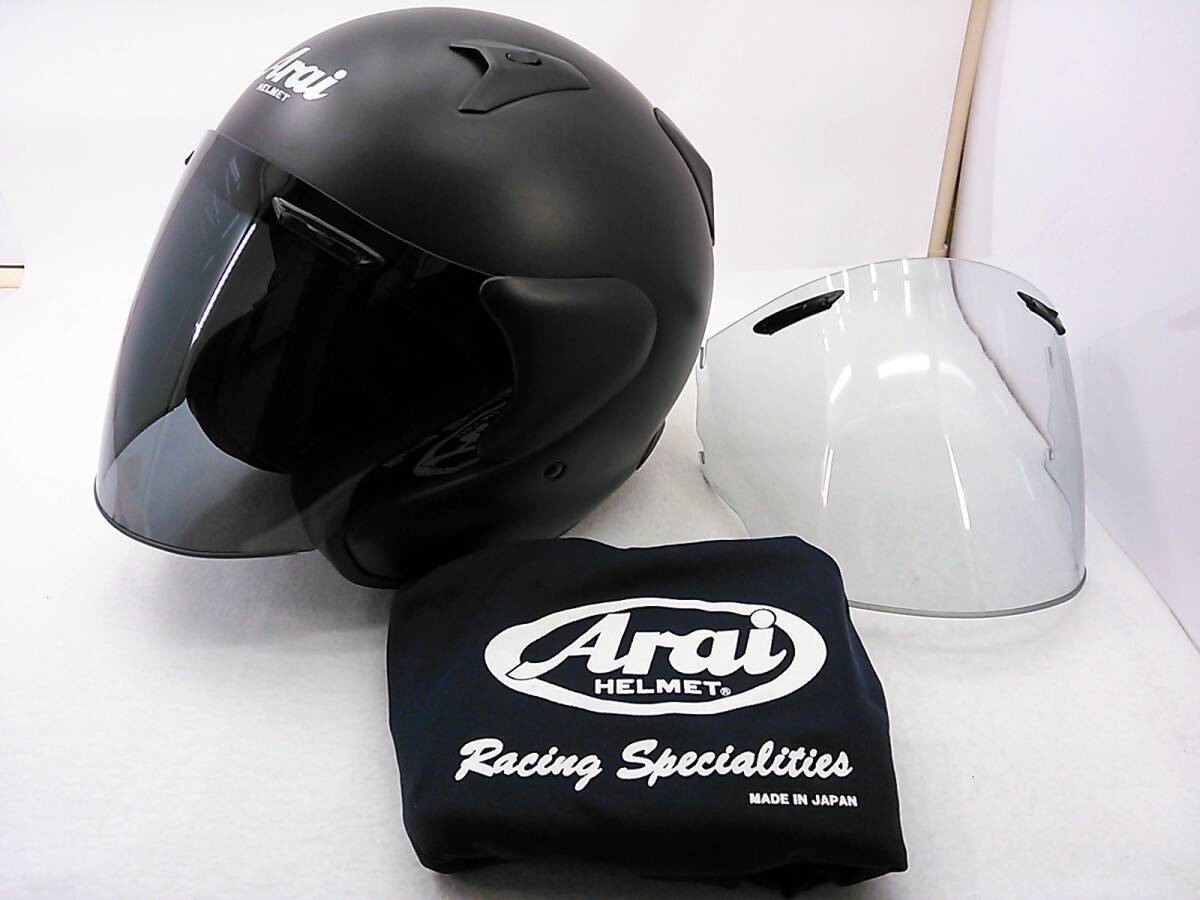Arai MZ-F Flat black XS size Jet helmet with smoke shield | eBay Arai MZ-F Flat black XS size Jet helmet with smoke shield | eBay