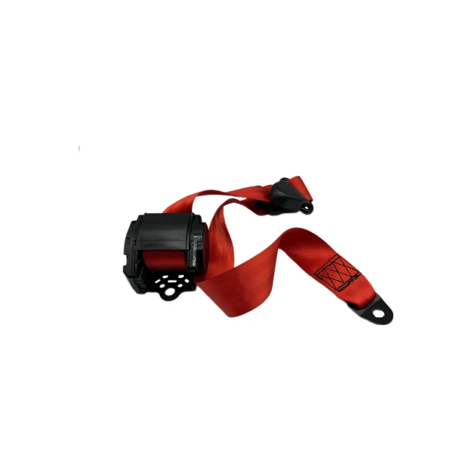 1 Kit de Cinturón de Seguridad Retráctil y Ajustable Correa Universal de 3 Puntos Rojo Foto 2 de 4
