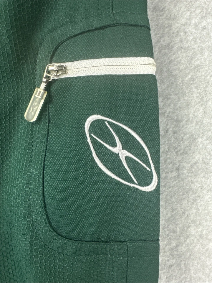 Chaqueta de rendimiento Xara Soccer para hombre verde oscuro cremallera completa con bolsillos con cremallera (XL) Foto 3 de 4