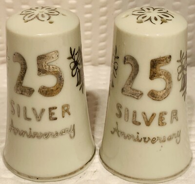 Vintage Salt & Pepper Shakers--25th Anniversary Japan ~ Awesome