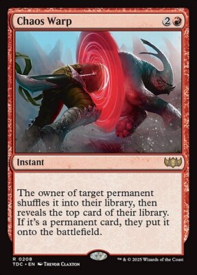 *MtG: 2x CHAOS WARP - Commander Tarkir: Dragonstorm Rare - magicman*