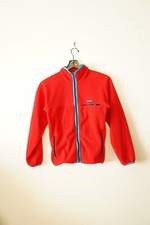 Vintage Patagonia Fleece Full Zip Jacket Size Small Red USA Made