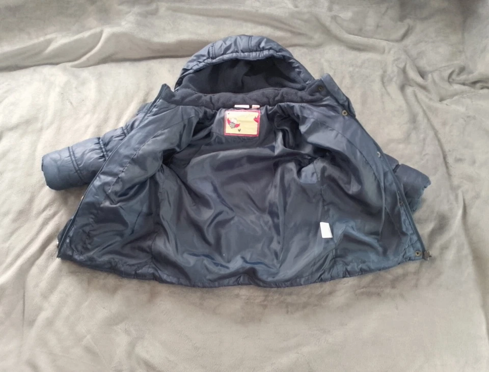 Dunkelblaue Steppjacke gr 86/92 - Bild 3 von 4