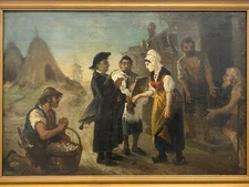 🔥 Fine Antique Old 19th c European Old Master Oil Painting, Friedrich MEYERHEIM