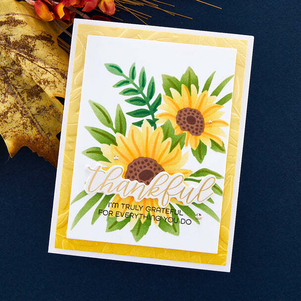 AUTUMN SERENADE 3D EMBOSSING FOLDER-Spellbinders Paper Arts-5x7-Textured