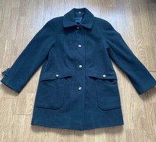Ewm Edinburgh Woollen Mill Ladies Coat Size 12 - Bottle Green Wool - Darker Irl