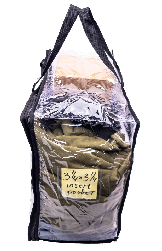 6-Pack Clear Vinyl Moving Storage Bags w Dual Zipper, Handles & ID Insert Pocket - Image 4 of 4