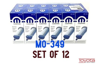 12 Pack Mopar Oil Filter Cartridge MO-349 Chrysler Jeep Dodge RAM 3.2L 3.6L V6