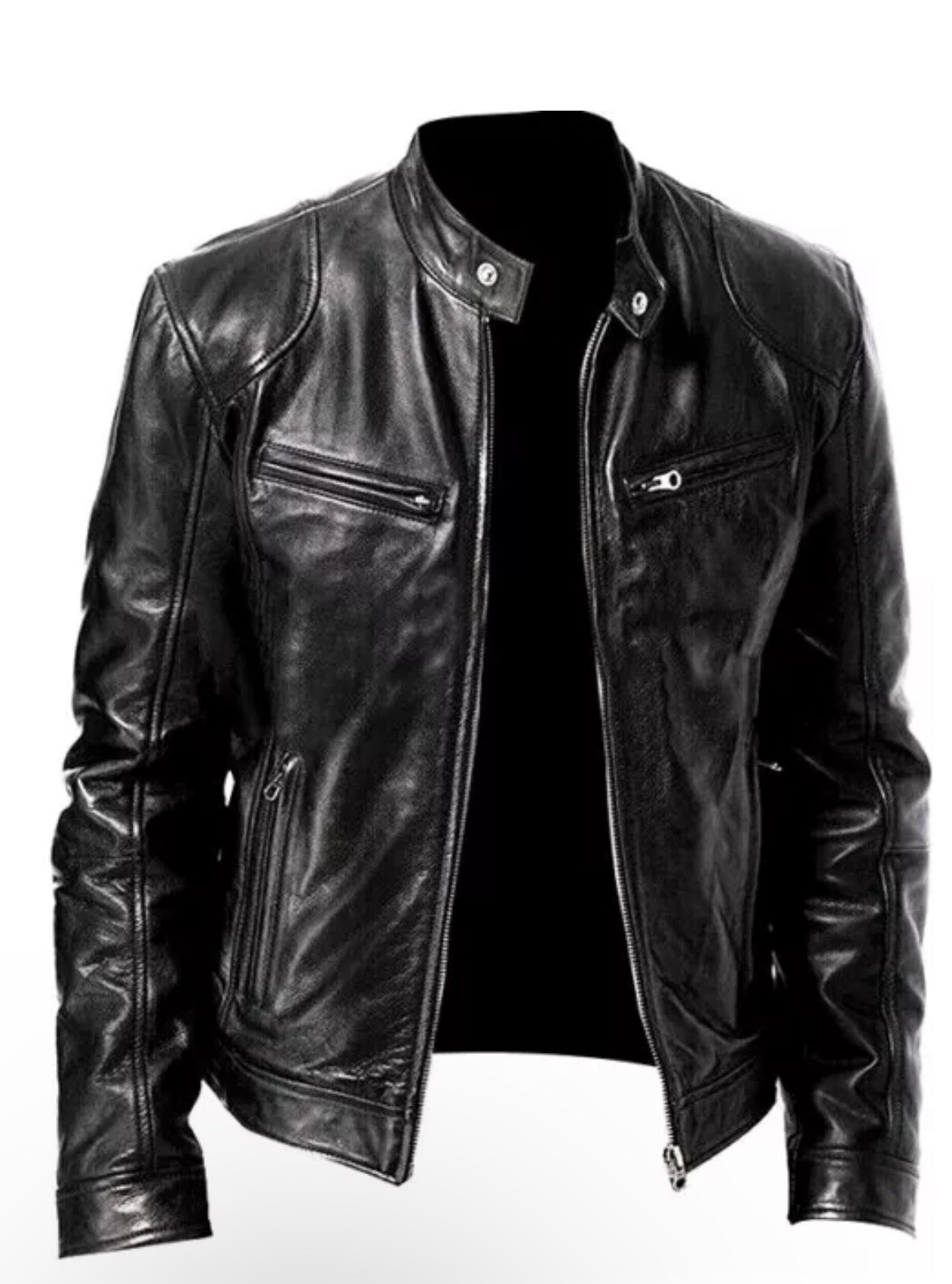Black & Brown Soft Sheepskin Leather Jacket for Men & Women-image