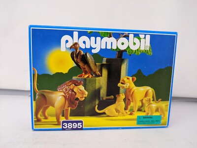 NEW PLAYMOBIL Zoo 3895 - Lion Pride 1997 Vintage Sealed Discontinued