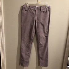 Ann Taylor LOFT Modern Skinny Corduroy Pants Crystal Mauve / Plum - Size 6 / 28