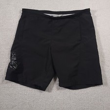 Nike Swim Trunks Shorts Mesh Lined Gray Tag Swimming Men  s Large Black Pockets