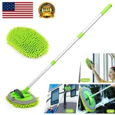 Adjustable Telescopic Car Wash Brush Kit Mop Long Handle Vehicle Cleaning Tools