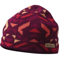 Columbia Big Girls' Youth Winter Worn Beanie Deep Blush Fractal Geo