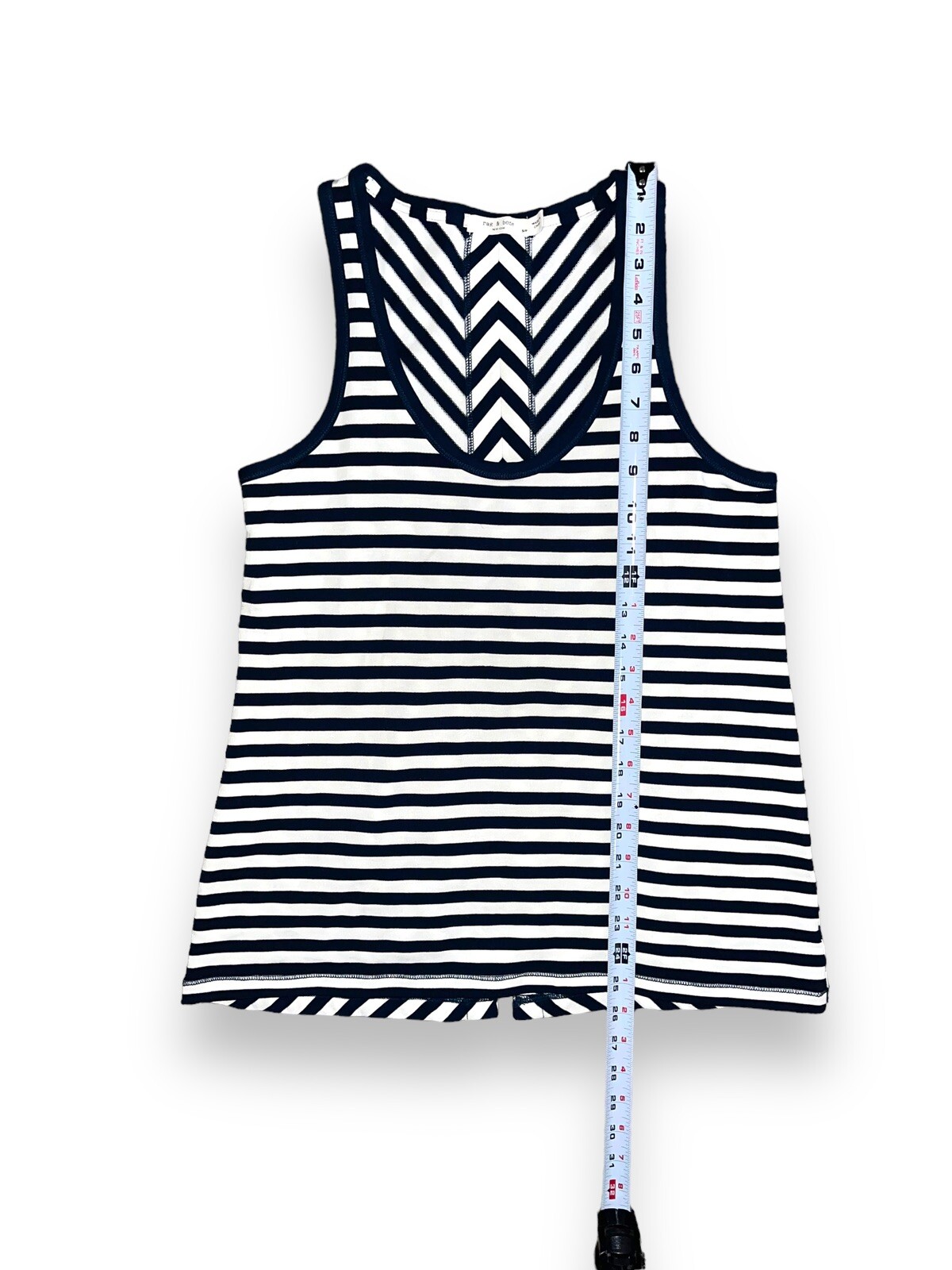rag & bone “Kat” split-back striped tank top moda… - image 6